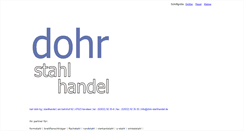 Desktop Screenshot of dohr-stahlhandel.com