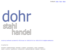 Tablet Screenshot of dohr-stahlhandel.com